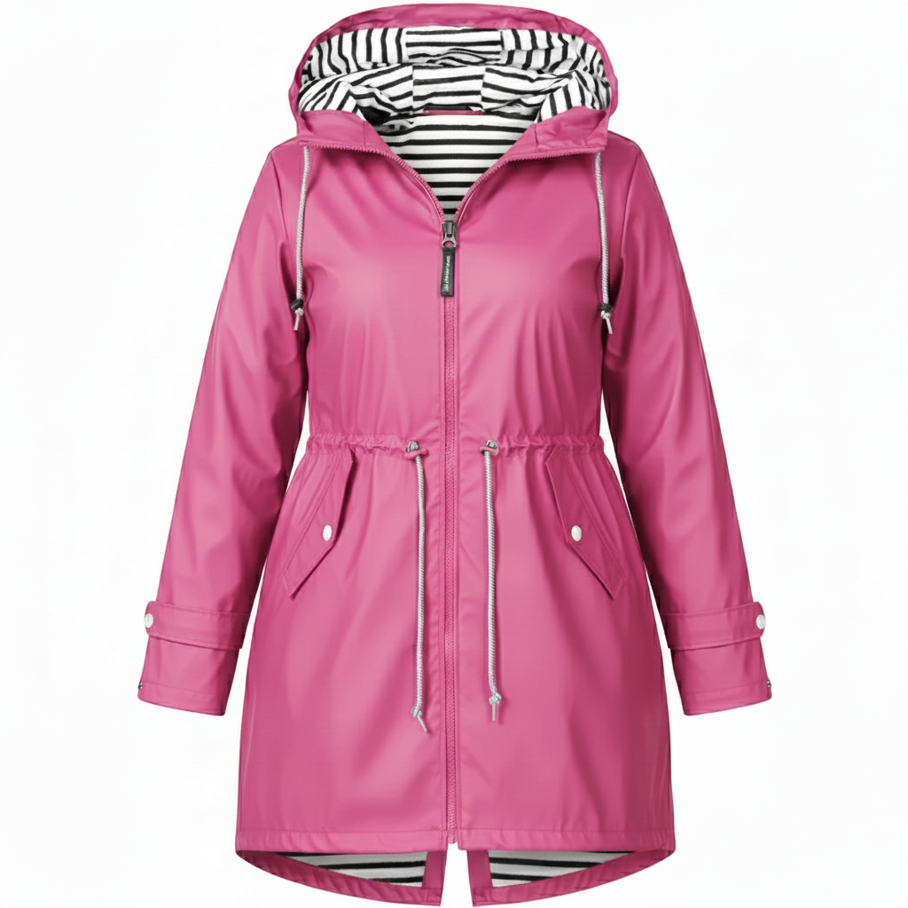 Mara Parka-Regenjacke (Große Größen) – Farbe: Rosa