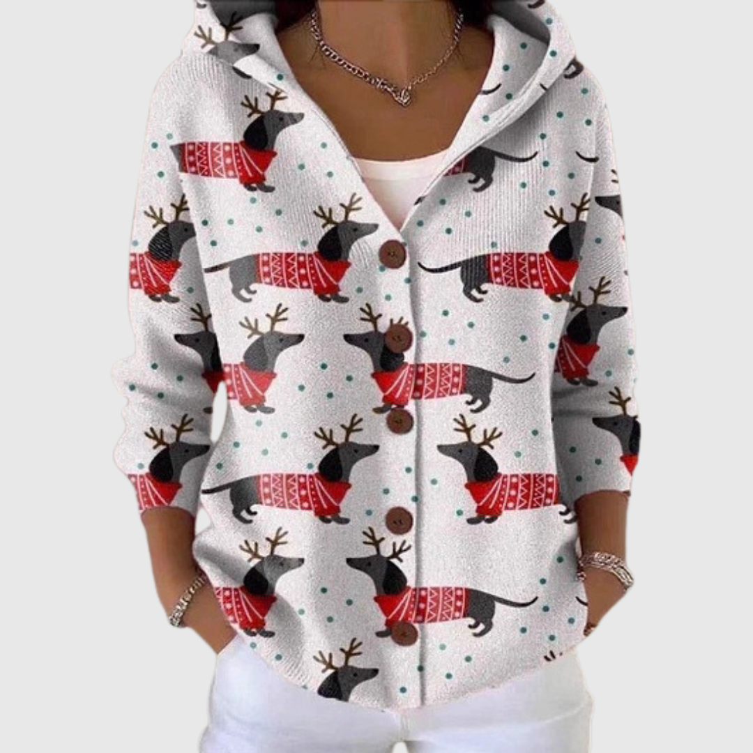 Lina Kapuzenstrickjacke – Produktansicht
