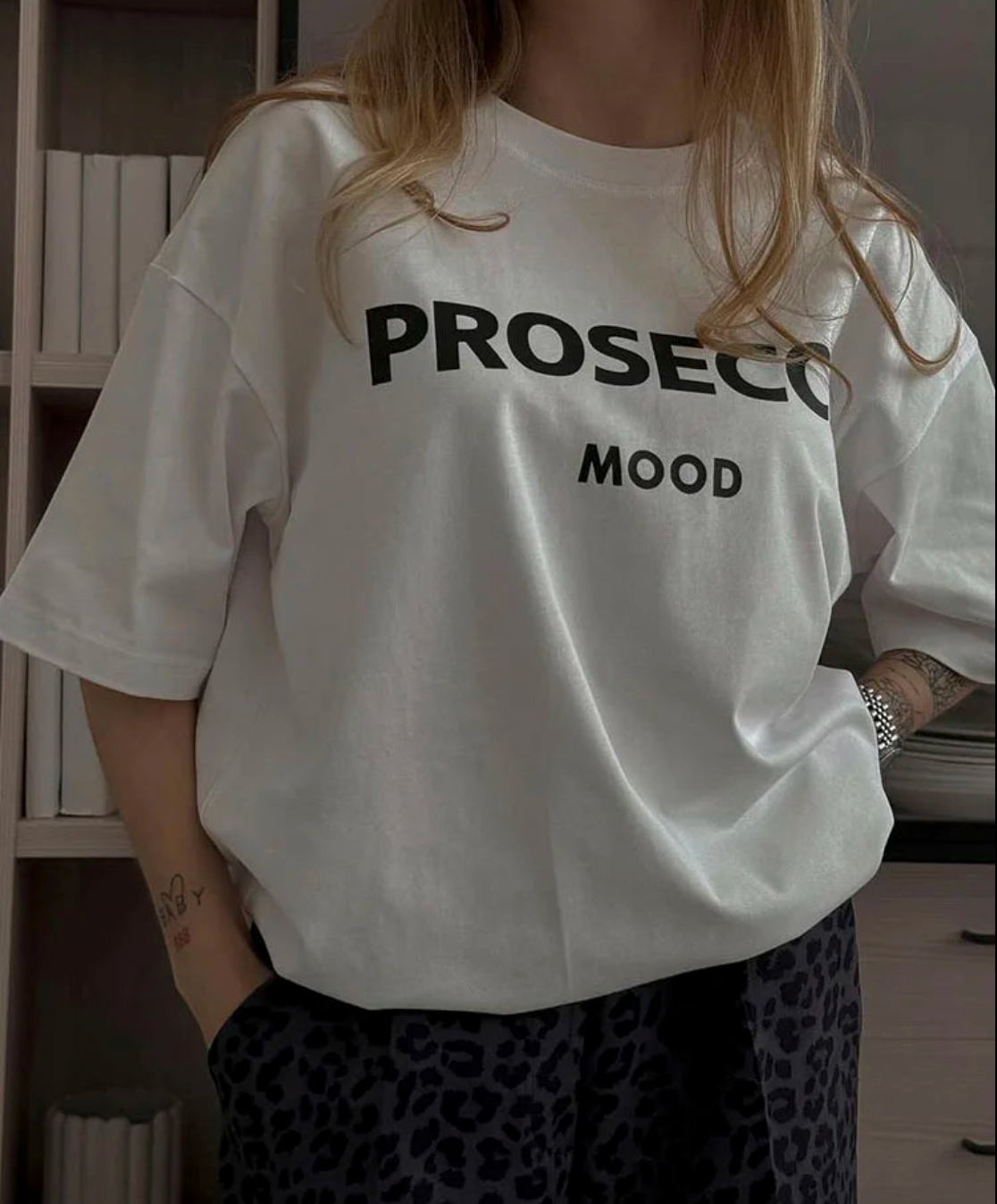T-Shirt Nele „Prosecco“ Oversized – Produktansicht