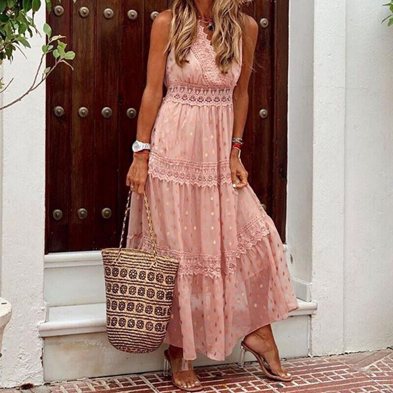 Mila Maxikleid – Farbe: Rosa