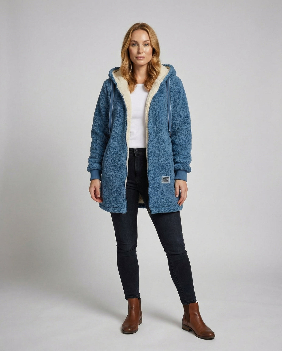 Mira Kapuzen-Fleecejacke – Produktansicht