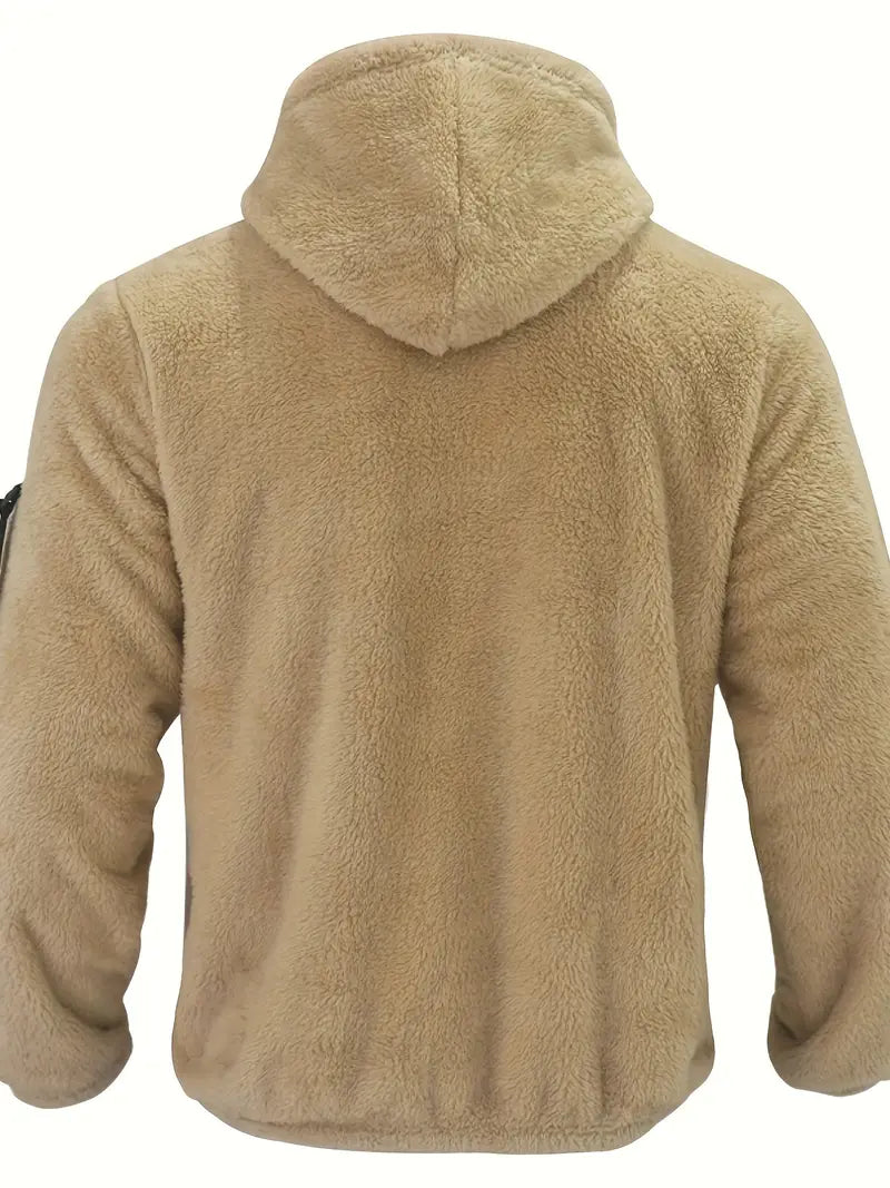 Nilo Kapuzenjacke mit Reißverschluss – Beige – Produktansicht
