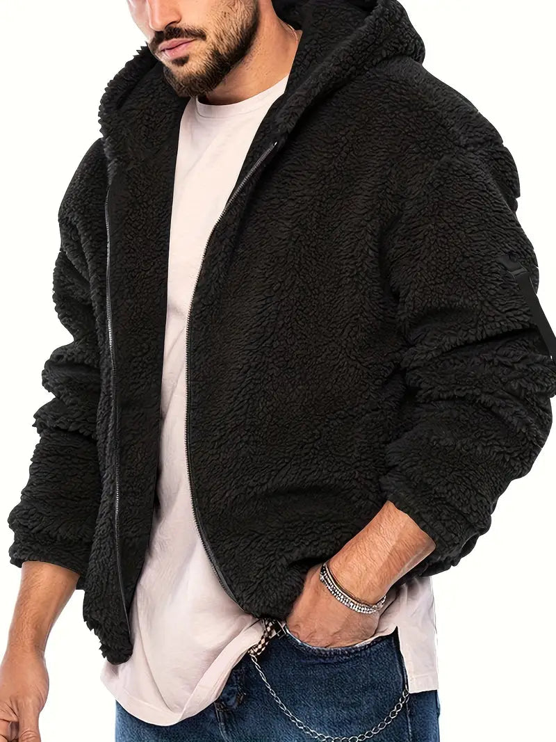Nilo Kapuzenjacke mit Reißverschluss – Beige – Produktansicht