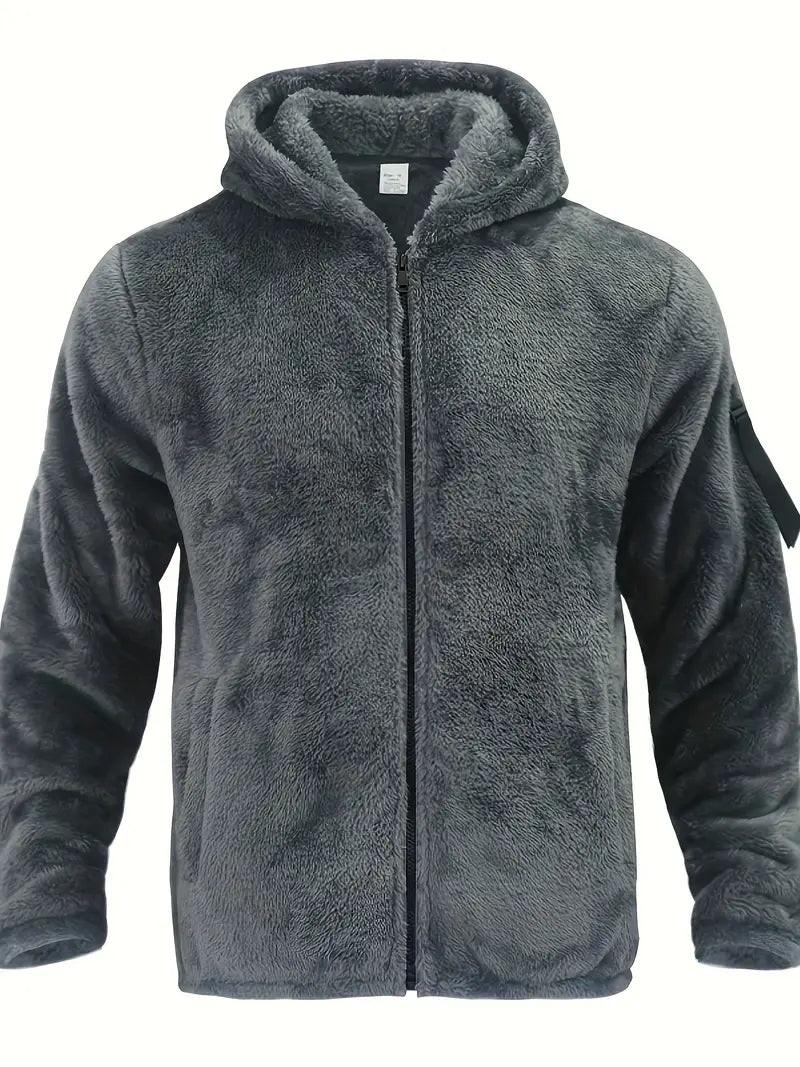 Nilo Kapuzenjacke mit Reißverschluss – Beige – Produktansicht