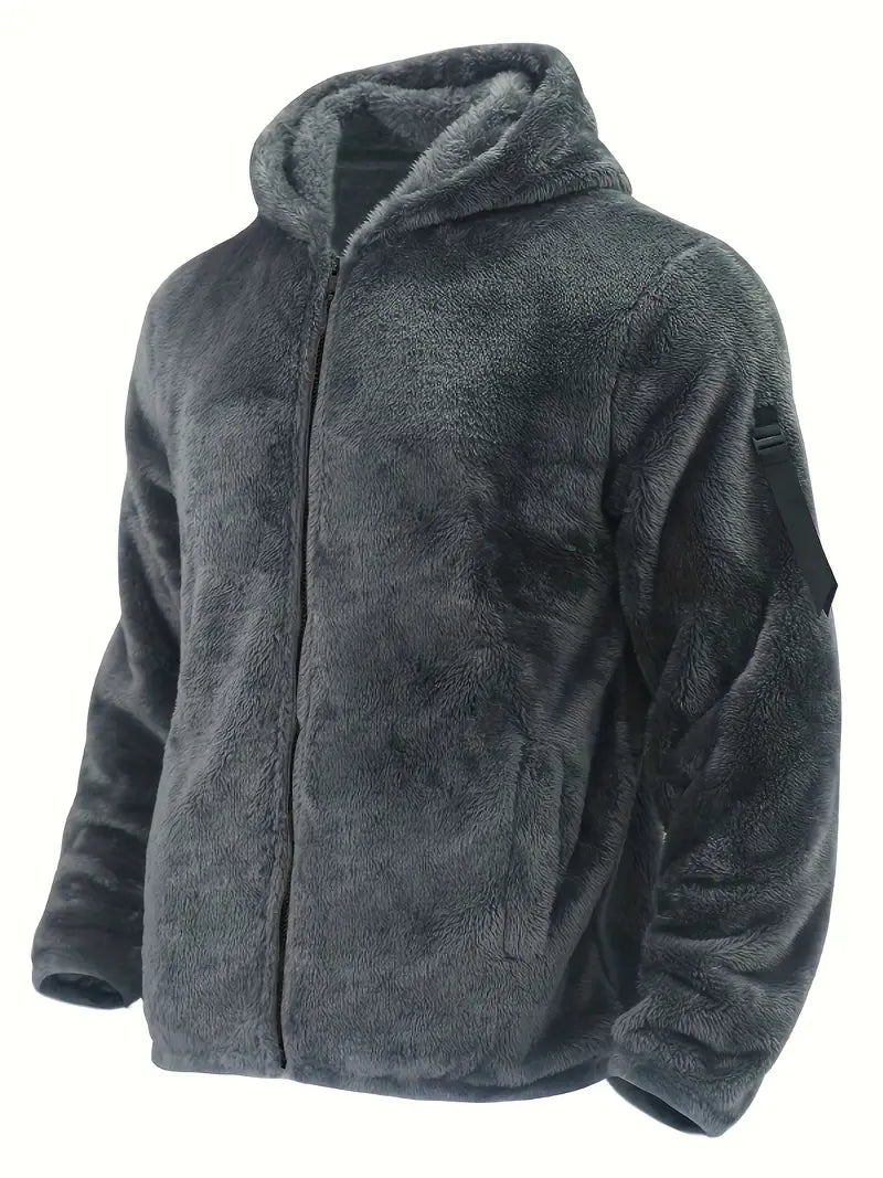 Nilo Kapuzenjacke mit Reißverschluss – Beige – Produktansicht