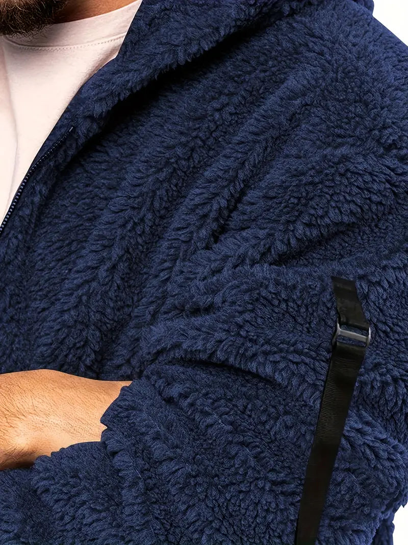Nilo Kapuzenjacke mit Reißverschluss – Beige – Produktansicht