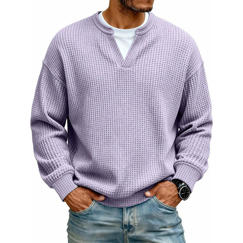 Pullover Mara – Waffelstrick in Flieder – Produktansicht 8