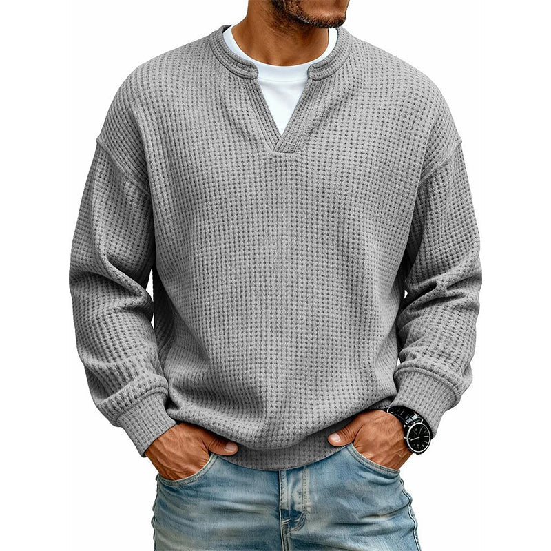 Pullover Mara – Waffelstrick in Flieder – Produktansicht 9