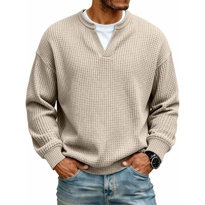 Pullover Mara – Waffelstrick in Flieder – Produktansicht 11