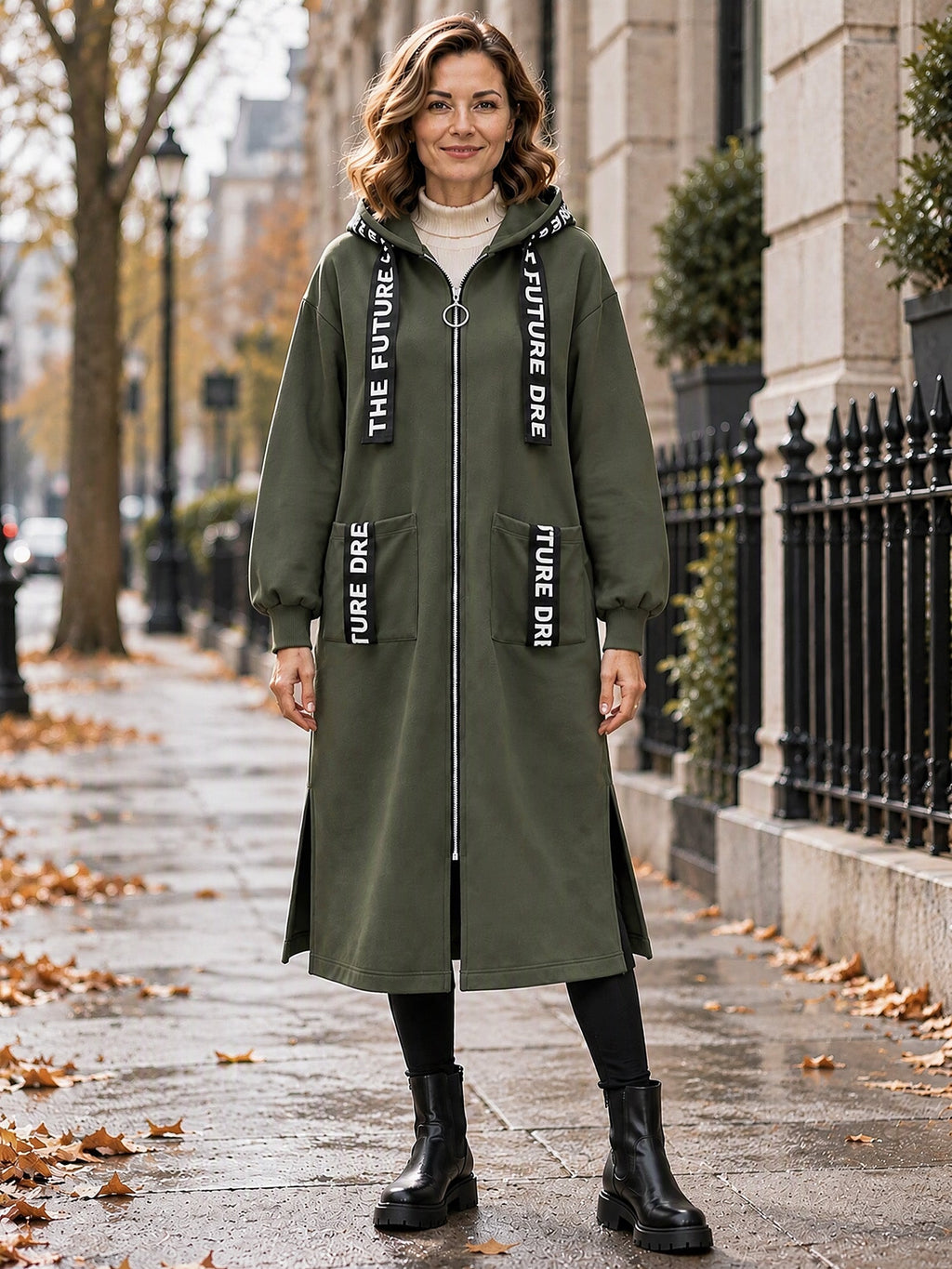 Lange Kapuzenjacke Liana – Produktansicht 26