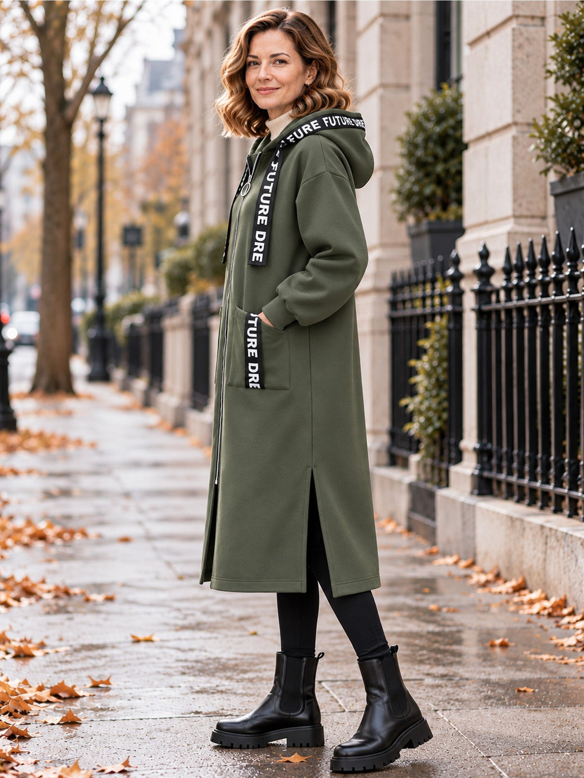 Lange Kapuzenjacke Liana – Produktansicht 27