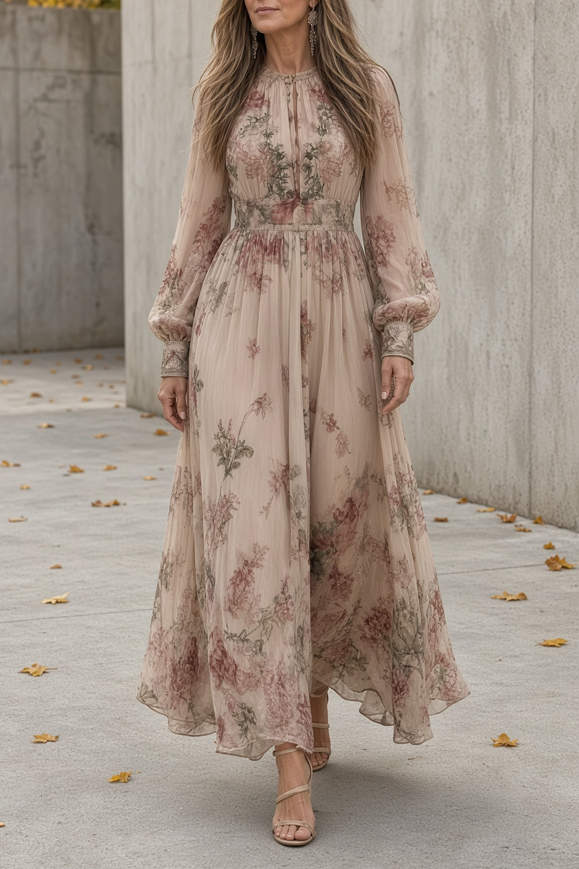 Stehkragenmaxikleid Enya – Produktansicht 1